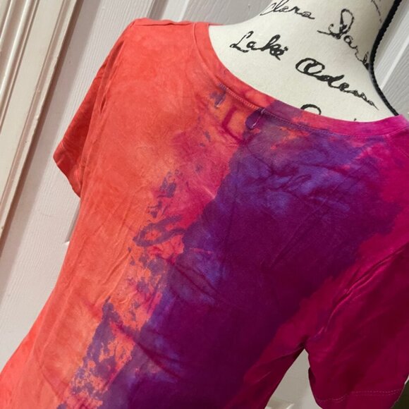 Y2K ART OF CLOTH T-SHIRT HAND DYED SHIRT MADE IN USA Sz S HIPPIE GROOVE - Picture 16 of 16